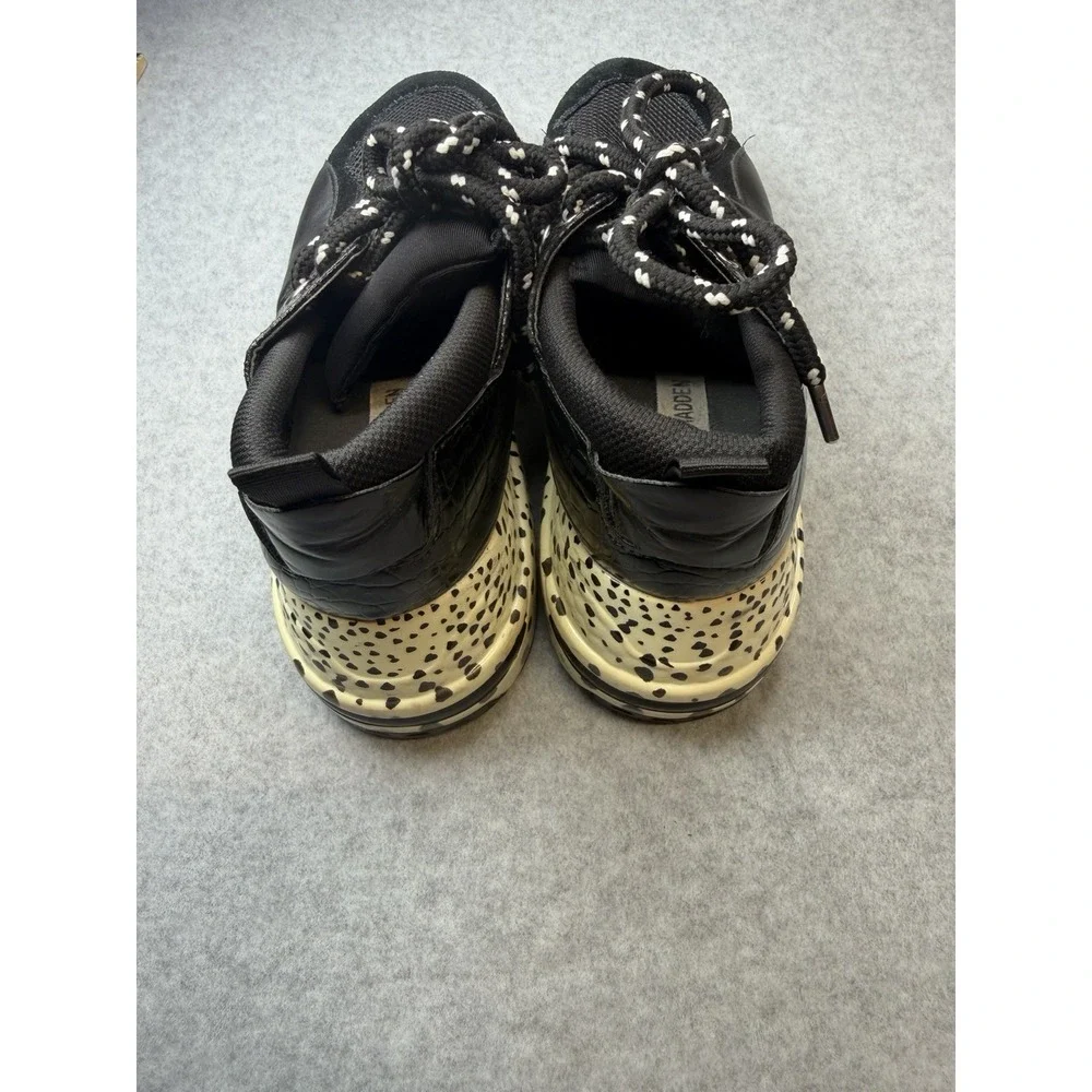 Steve Madden Cliff Women's Black/White Fashion Shoes Tennis Sneakers Size 9.5 M